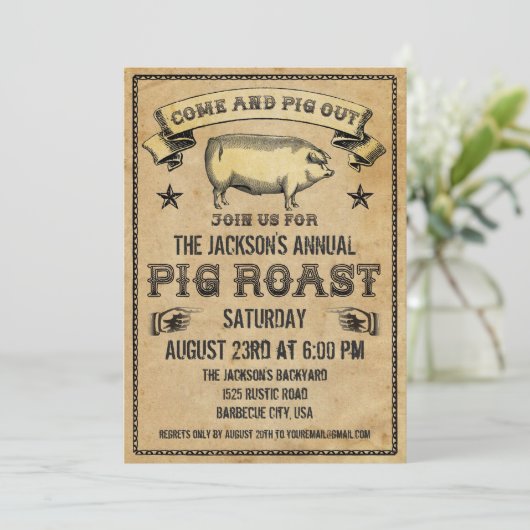  uitnodiging tot het indienen van Varkens (Staand voorkant)