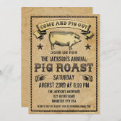  uitnodiging tot het indienen van Varkens (Voorkant / Achterkant)