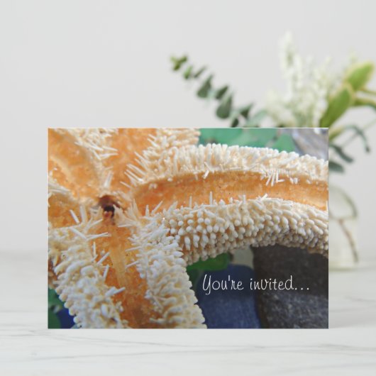 Uitnodiging tot het indienen van vis en Zee (Staand voorkant)