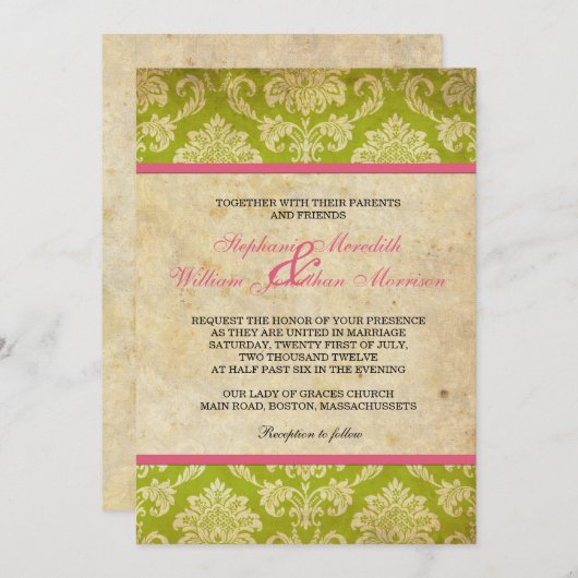  uitnodiging tot het indienen van vragen in roze e (Voorkant / Achterkant)