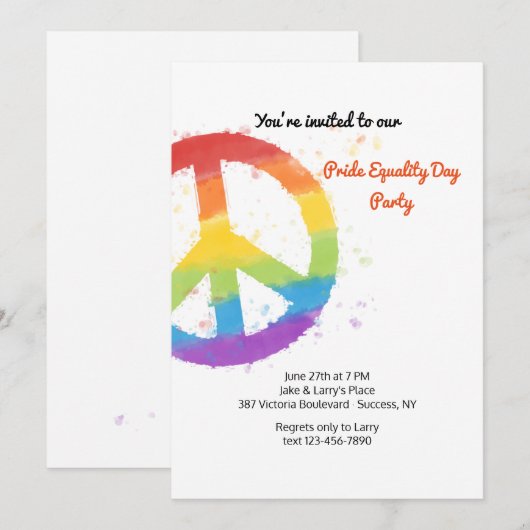 Uitnodiging tot het indienen van vredesliefdesgeli (Voorkant / Achterkant)