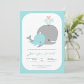 Uitnodiging tot het indienen van walvisBaby shower (Staand voorkant)