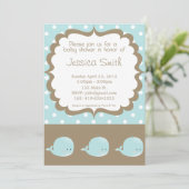 Uitnodiging tot het indienen van walvisBaby shower (Staand voorkant)