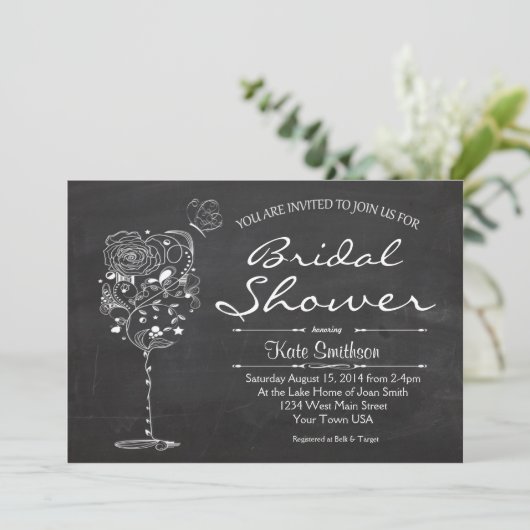 Uitnodiging tot het indienen van wijn-bridal (Staand voorkant)