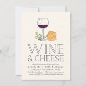 Uitnodiging tot het indienen van wijn en kaas (Voorkant)