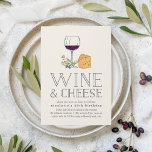 Uitnodiging tot het indienen van wijn en kaas<br><div class="desc">Gegadigden uitnodigen voor wijn en kaas met een uitnodigen van onze superelegante partij, met een afbeelding van wijnglas en kaaswig en "wijn en kaas" in handgeschreven stijl. Voeg hieronder uw partijdetails toe met behulp van de sjabloon velden die u hebt aangeboden, en pas deze uitnodiging voor elk gewenst moment aan,...</div>