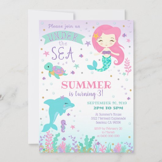 Uitnodiging tot het indienen van Zeemeermin - onde (Voorkant)