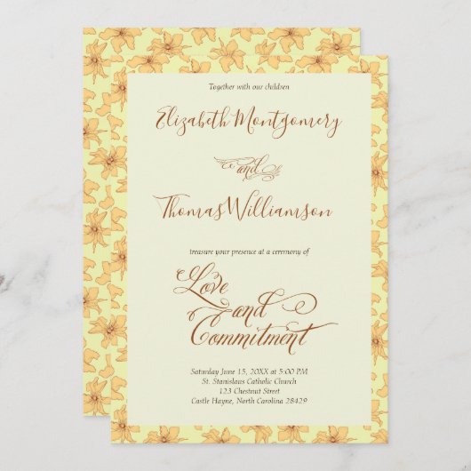 Uitnodiging tot het indienen van zgn. Floral (Voorkant / Achterkant)