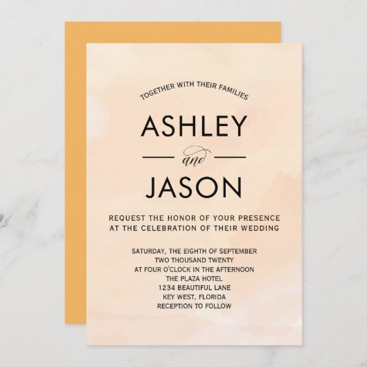 Uitnodiging tot het indienen van zure Abriot Water (Voorkant / Achterkant)