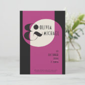  uitnodiging tot het indienen van zwarte magenta v (Staand voorkant)