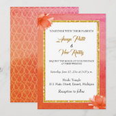 Uitnodiging tot het Indische hindu-huwelijk (Voorkant / Achterkant)