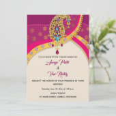 Uitnodiging tot het Indische hindu-huwelijk (Staand voorkant)