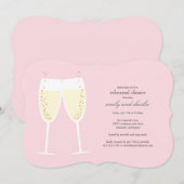 Uitnodiging tot het inroepen van Glasses Wedding R (Voorkant / Achterkant)