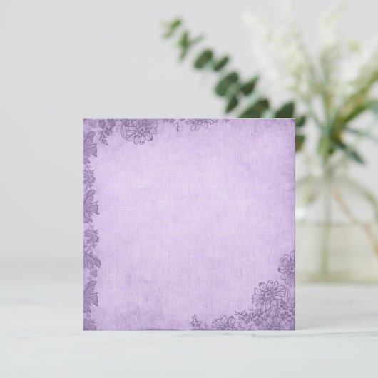 uitnodiging tot het invullen van de Floral-grens (Staand voorkant)