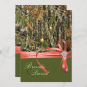 Uitnodiging tot het jagen van Camo Wedding (Voorkant / Achterkant)