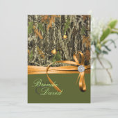 Uitnodiging tot het jagen van Camo Wedding (Staand voorkant)