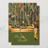 Uitnodiging tot het jagen van Camo Wedding (Voorkant / Achterkant)