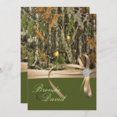 Uitnodiging tot het jagen van Camo Wedding (Voorkant / Achterkant)