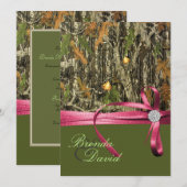 Uitnodiging tot het jagen van Camo Wedding (Voorkant / Achterkant)