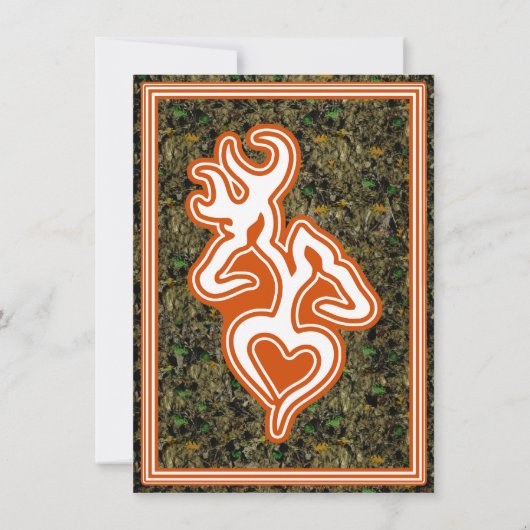 Uitnodiging tot het jagen van Camo Wedding (Achterkant)