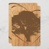 Uitnodiging tot het Jubileum Rustic Tree 5th Weddi (Voorkant / Achterkant)