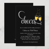 Uitnodiging tot het Jubileum van Champagne Toast W (Voorkant / Achterkant)