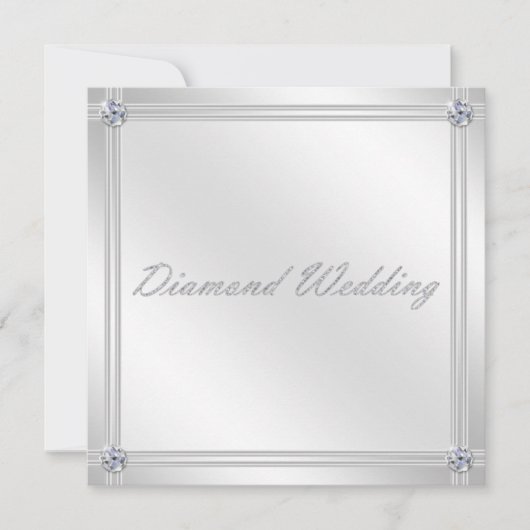Uitnodiging tot het Jubileum van Diamond Wedding i (Voorkant)