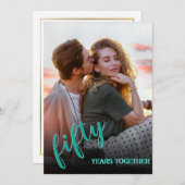 Uitnodiging tot het Jubileum van Elegant Wedding (Voorkant / Achterkant)