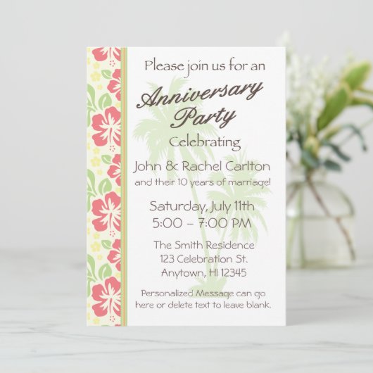 Uitnodiging tot het Jubileum van het huwelijk van  (Staand voorkant)