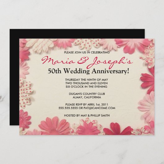 Uitnodiging tot het Jubileum van het Weddenschap (Voorkant / Achterkant)