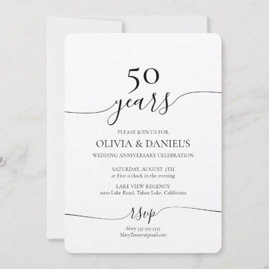 Uitnodiging tot het Jubileum van het Wows Wedding (Voorkant)