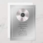 Uitnodiging tot het Jubileum van Platinum Wedding (Voorkant / Achterkant)