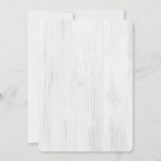 Uitnodiging tot het Jubileum van Rustic Wood Weddi (Achterkant)