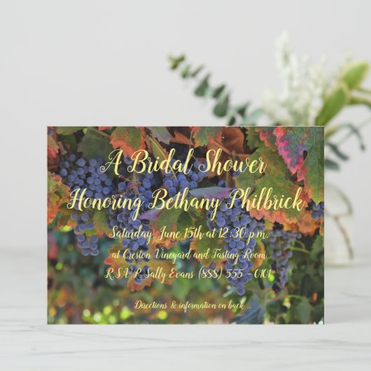 Uitnodiging tot het leveren van wijn met dewelke w (Staand voorkant)