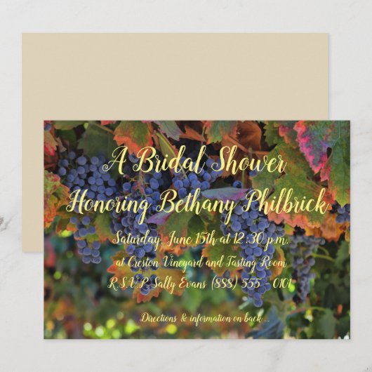 Uitnodiging tot het leveren van wijn met dewelke w (Voorkant / Achterkant)