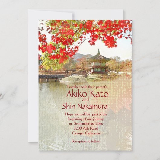 Uitnodiging tot het liefst Aziatische Gedachten va (Voorkant)