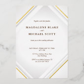 Uitnodiging tot het Lijst van de Folie van de goud (Voorkant)