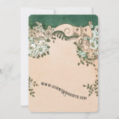  uitnodiging tot het Lijst van Floral (Achterkant)