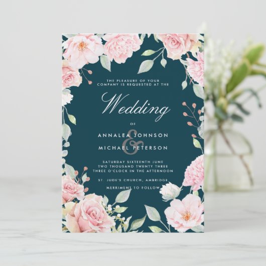 Uitnodiging tot het Lijst van het huwelijk van Lav (Staand voorkant)