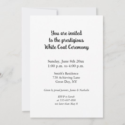 Uitnodiging tot het maken van een wittekoolceremon (Achterkant)