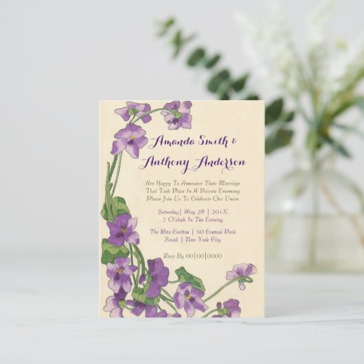 Uitnodiging tot het ontvangen van begrotingsmiddel briefkaart (Staand voorkant)