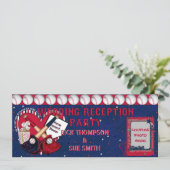 Uitnodiging tot het ontvangen van een Baseball Tic (Staand voorkant)