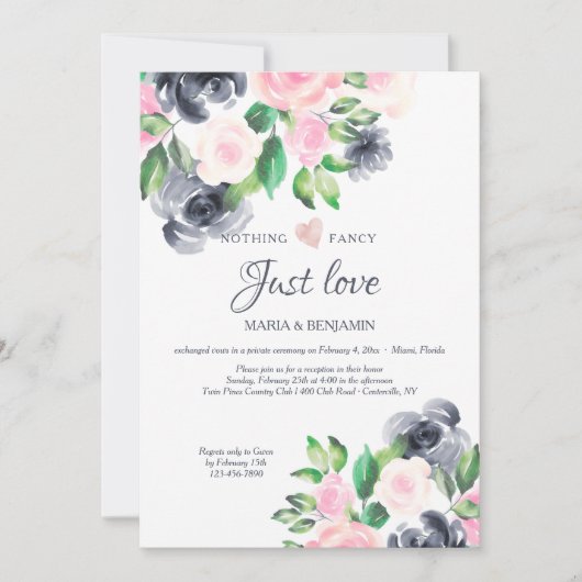 Uitnodiging tot het ontvangen van elopement (Voorkant)