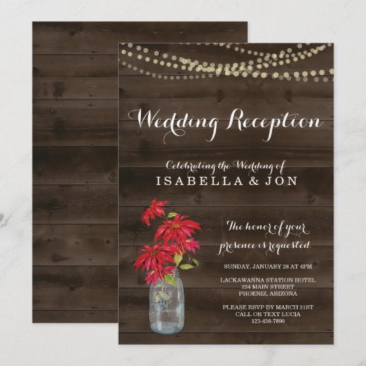 Uitnodiging tot het ontvangen van kerstweddenschap (Voorkant / Achterkant)