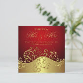 Uitnodiging tot het ontvangen van rode en goudpost (Staand voorkant)