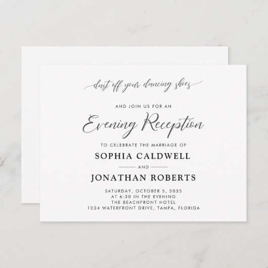 Uitnodiging tot het ontvangen van weddenschappen t (Voorkant / Achterkant)