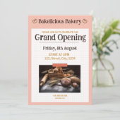 uitnodiging tot het openen van bakkerij (Staand voorkant)