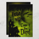 Uitnodiging tot het oprichten van Halloween Haunte (Voorkant / Achterkant)