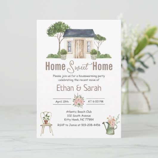 Uitnodiging tot het opwarmen van huizen (Staand voorkant)