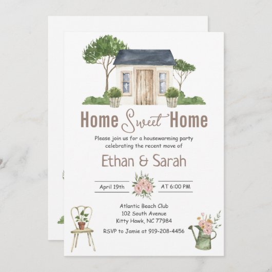 Uitnodiging tot het opwarmen van huizen (Voorkant / Achterkant)